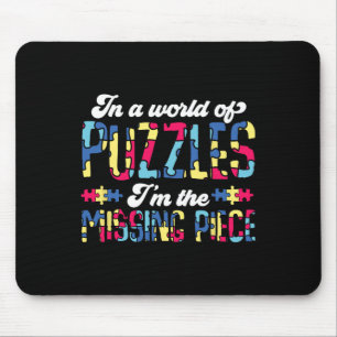 Cute Austism Awareness Present Groovy Puzzle Missi Mouse Pad
