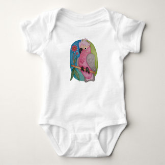 Cute Australian baby animal Galah on baby romper Bodysuit