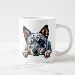 Cute Australian Cattle Dog Design" Large Coffee Mug