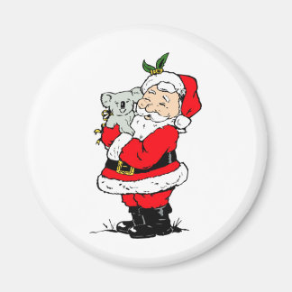 Cute Australian Christmas Santa with koala Magnet