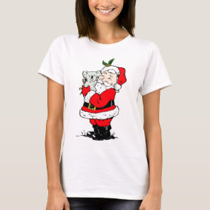 Cute Australian Christmas Santa with koala T-Shirt