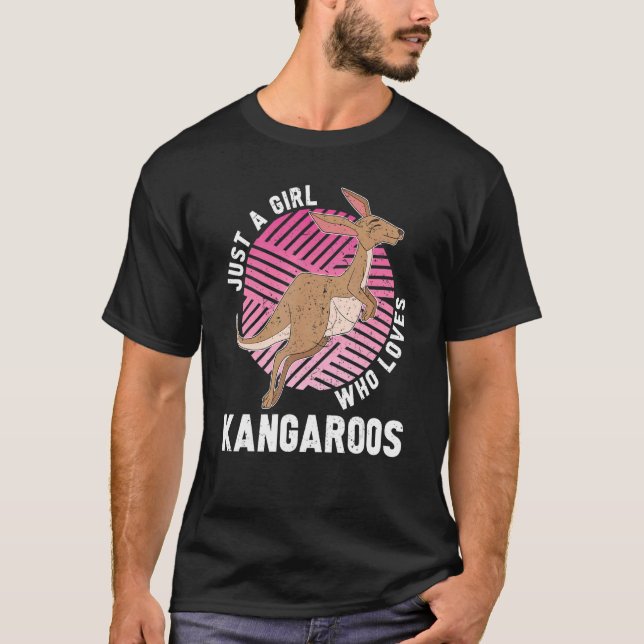 Cute Australian Kangaroo  Zoo Animal Aussie Kangar T-Shirt (Front)