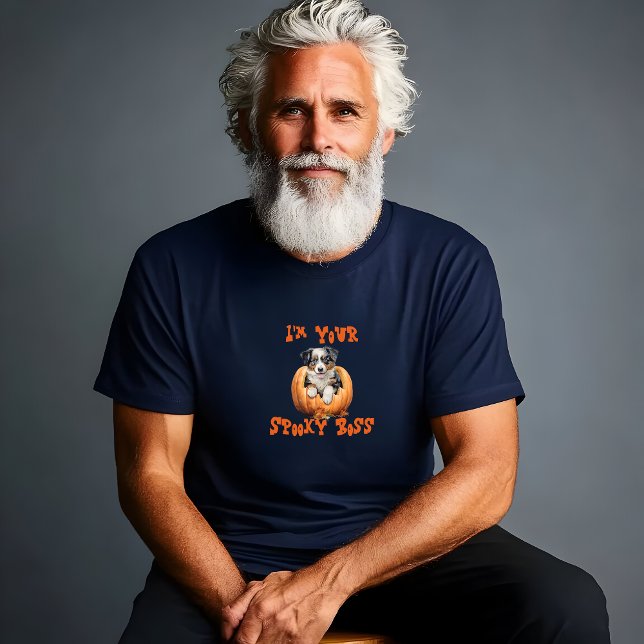 Cute australian shepher halloween orange ironic T-Shirt (Creator Uploaded)