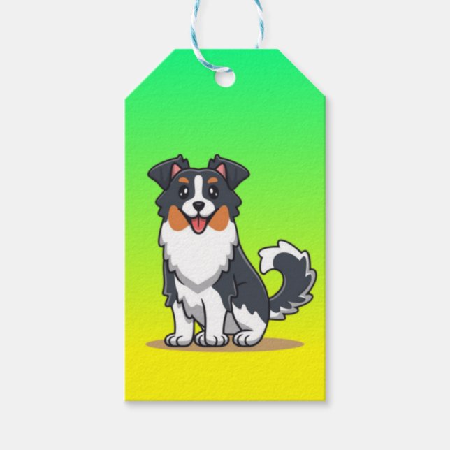 Cute Australian Shepherd-23144 Gift Tags (Front)