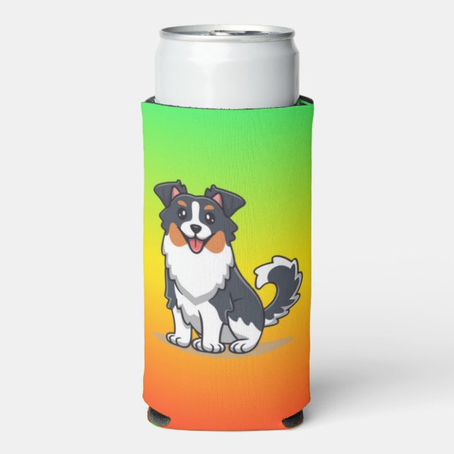 Cute Australian Shepherd-23144 Seltzer Can Cooler (Seltzer Front)