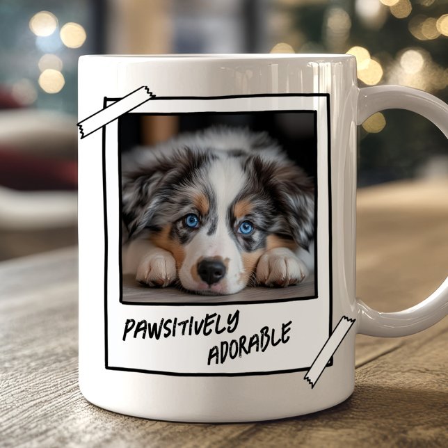 Cute Australian Shepherd Pawsitively Adorable Coffee Mug (Cute Australian Shepherd Dog Mug)