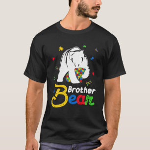 Cute Autism Awareness Brother Bear Family Autistic T-Shirt