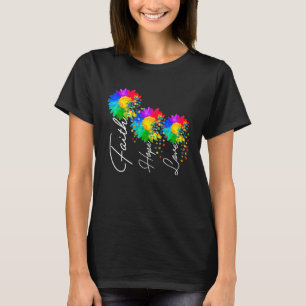 Cute Autism Awareness Costume Puzzle Daisy Flower T-Shirt