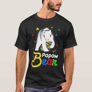 Cute Autism Awareness Papaw Bear Family Autistic T-Shirt