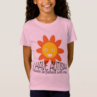 Cute Autism Be Patient Sun Girls T-Shirt
