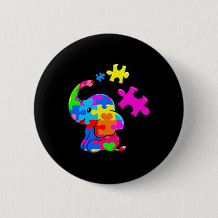 Cute Autism Elephant Autism Awareness Autistic 6 Cm Round Badge
