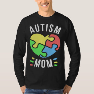 Cute Autism Mom Hearth Puzzle Piece For Raising Aw T-Shirt