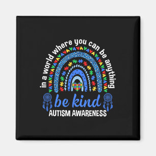 Cute Autism Mum Women Men Autism Awareness Be Kind Magnet