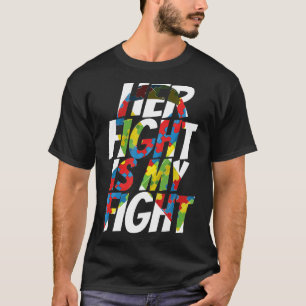 Cute Autistic Awareness s For Her Puzzle Ribbon T-Shirt