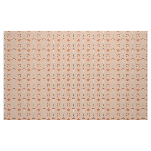 Cute Autumn Bow Pattern Fabric (Fat Quarter)