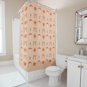 Cute Autumn Bow Pattern Shower Curtain