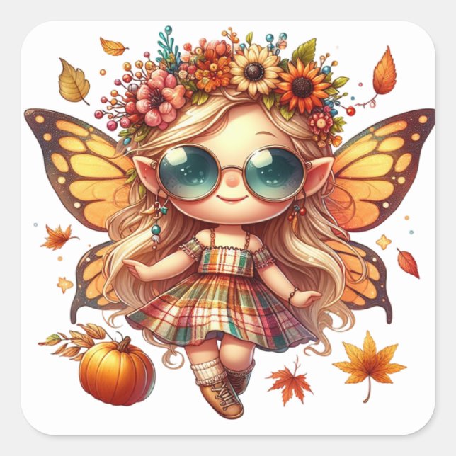 Cute Autumn Fairy Stickers (Front)
