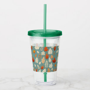 Cute autumn/fall leaves acrylic tumbler