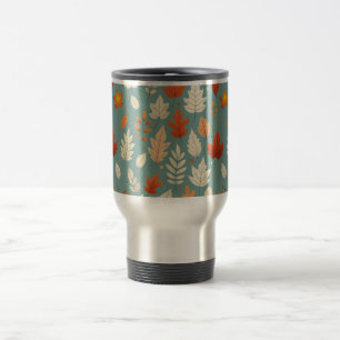 Cute autumn/fall leaves travel mug