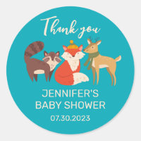 Cute Autumn Forest Animals Fall Baby Shower