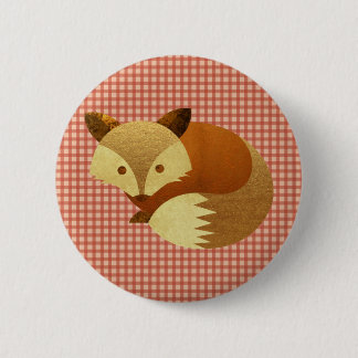 Cute Autumn Fox 6 Cm Round Badge