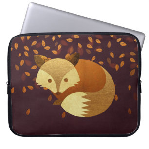 Cute Autumn Fox Laptop Sleeve