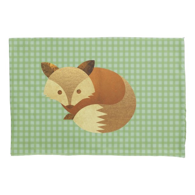 Cute Autumn Fox Pillowcase (Front-Left)