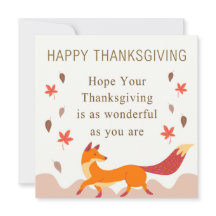 Cute Autumn Fox with Falling Leaves in Fall Colour