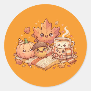 Cute Autumn Friends Sticker Sheet