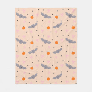 Cute Autumn Halloween Bat Pattern Blanket