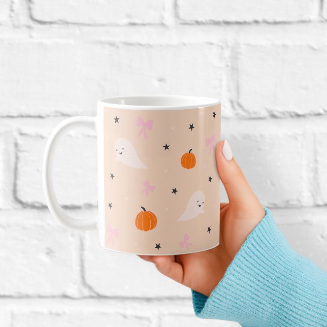 Cute Autumn Halloween Ghost Pattern Mug (Creator Uploaded)