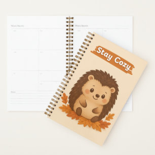 Cute Autumn Hedgehog Planner