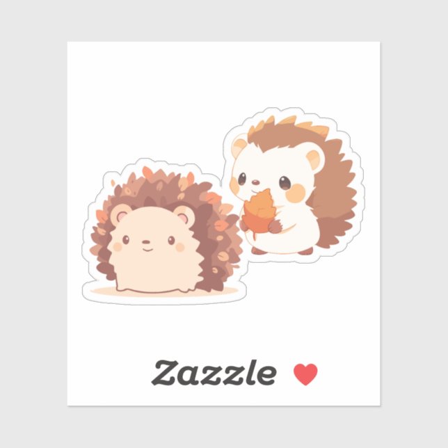 Cute Autumn Hedgehogs – Kawaii Fall Forest Animals (Sheet)
