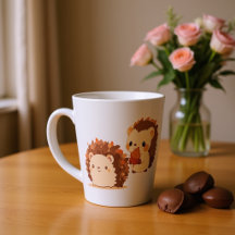 Cute Autumn Hedgehogs – Kawaii Fall Forest Animals