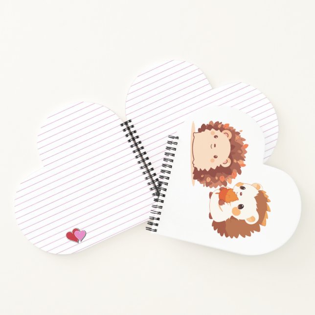 Cute Autumn Hedgehogs – Kawaii Fall Forest Animals Notebook (Inside)