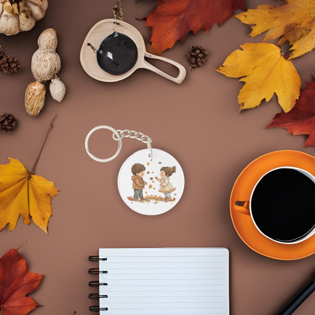 Cute Autumn Kids Playtime Key Ring (Creator Uploaded)