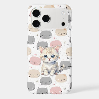 Cute Autumn Kitten Pattern iPhone Cas