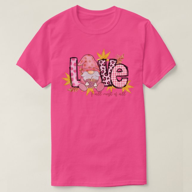Cute Autumn LOVE T-Shirt (Design Front)