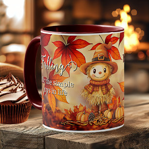 Cute Autumn Magic Leaf Thanksgiving  Coffee Mug