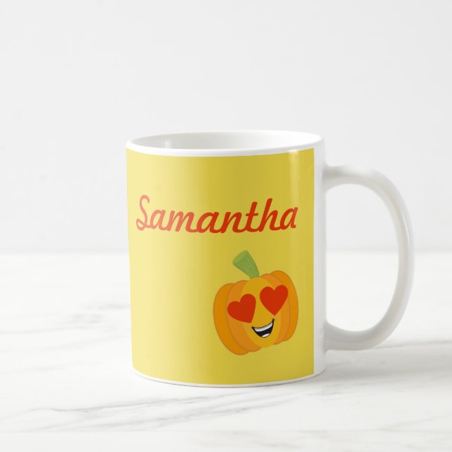 Cute Autumn  Pumpkin Coffee Mug (Right)