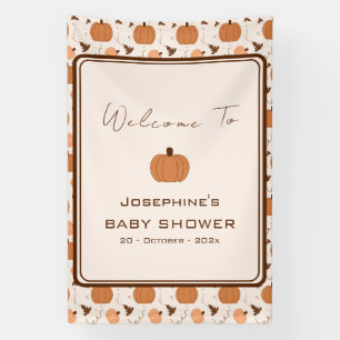 Cute Autumn Pumpkin Gender Neutral Baby Shower Banner