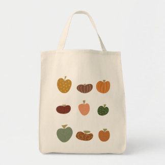 Cute Autumn Pumpkins Fall Pattern Tote Bag