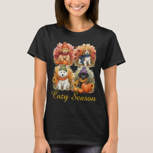 Cute autumn puppies t-shirt