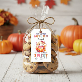 Cute Autumn Puppy Treat - Fall Party Thanksgiving Gift Tags
