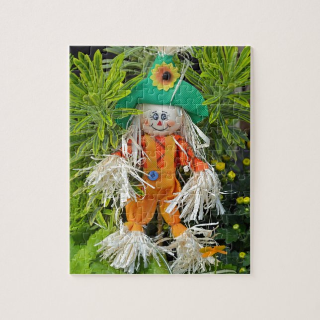 Cute autumn scarecrow decoration jigsaw puzzle (Vertical)