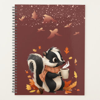 Cute Autumn Skunk Notebook - planners school 