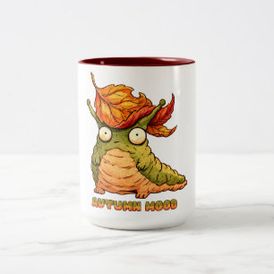 Cute Autumn Slug Autumn Mood Hoodie Two-Tone Coffee Mug