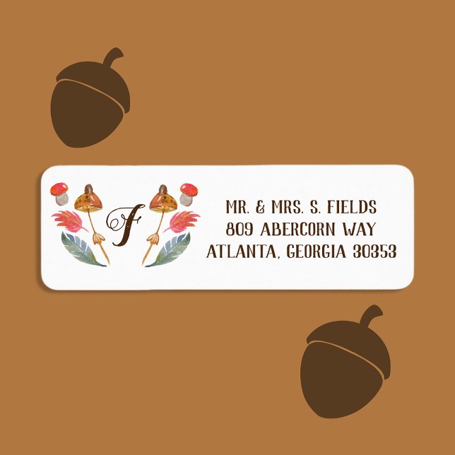 Cute Autumn Watercolor Wreath Monogram (Creator Uploaded)