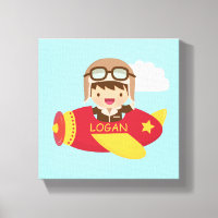 Cute Aviator Boy Aeroplane Boys Room Decor