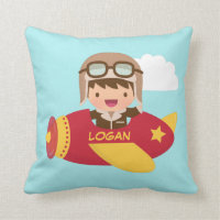 Cute Aviator Boy Aeroplane Kids Room Decor